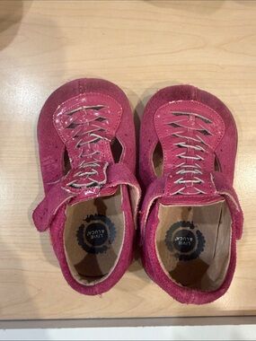 Livie & Luca Girls' Magenta Suede Mary Jane Shoes